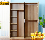 简易宜家木质板式二三四3门4门衣柜大容量储物柜儿童柜衣橱阳台柜