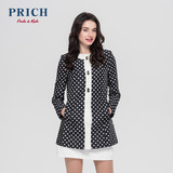 PRICH衣恋旗下女装2015秋季新品商场同款韩版波点风衣PRJT42304M