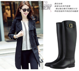 新款韩版时尚雨鞋女士防滑厚底防水鞋修身高筒雨鞋雨靴女套鞋
