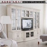 北欧风格纯实木家具北京定做美式 出口外贸地中海风 法式电视柜