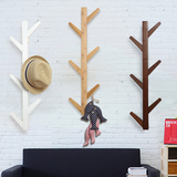 现代简约实木衣帽架卧室客厅挂衣架壁挂 创意树枝型衣服架置物架