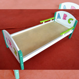 正品蓝迪熊幼儿床 密度板ABC宝宝床 儿童可爱字母彩色木制儿童床