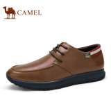 Camel/骆驼男鞋 冬季新款日常舒适休闲系带鞋潮鞋子皮鞋
