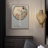新中式挂画玄关装饰画 茶馆会所抽象画特色工艺装饰画单幅