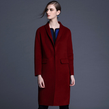2015秋冬新款品牌女装专柜羊毛呢外套手工双面羊绒大衣女正品