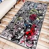 毯客新款欧美街头个性涂鸦风格地毯客厅卧室创意居家新品拍照地毯
