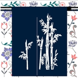 日本本门帘。日式门帘。装饰挂式。挂布。半帘。竹子