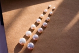 DIY饰品配件材料 天然淡水白色半孔馒头贴片珍珠 发簪 耳饰 点翠