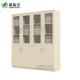 北京办公家具板式文件柜木质档案柜资料柜书柜带玻璃门办公柜带锁