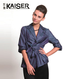 Kaiser/凯撒专柜同款 新款秋季季时尚修身女装纯色七分袖风衣外套