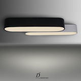 【灯的艺术与设计】现代简约LED可调光长形圆角客厅会议室吸顶灯