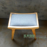 日式白橡木餐椅餐凳实木 休闲凳 梳妆凳 化妆凳 矮凳子方凳圆凳