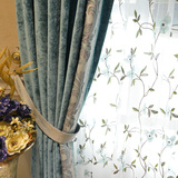 仿羊绒雪尼尔窗帘简约现代卧室客厅窗帘成品美式窗帘德斐纳斯