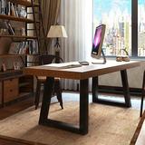 【豪典华庭】美式复古实木餐桌办公桌不规则会议桌工作台大班桌