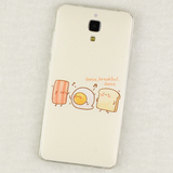 小米4手机壳M4手机壳红米note3保护套硅胶全包软壳 早餐三人组