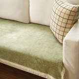 布艺沙发垫四季防滑防皱沙发巾 简约现代欧式 纯色绿咖紫美式定制