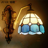 钜欧灯饰 蒂凡尼欧式壁灯 地中海艺术玻璃灯走廊过道灯床头壁灯具