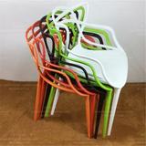 特价藤蔓椅简约现代塑料扶手椅子创意时尚餐椅田园户外休闲办公椅
