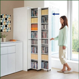 简约可移动隐藏书柜书架 组合防尘抽屉带门置物储藏定制