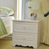 床头柜简约现代储物柜实木欧式烤漆白色韩式宜家床边小柜子特价