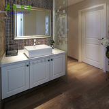 美式欧式橡木浴室柜组合大理石洗脸盆卫生间台上盆吊柜卫浴台盆柜