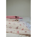 【蜗牛塔】可爱插画粉色学生宿舍单人全棉斜纹床品床单三件套纯棉