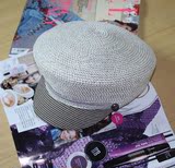 韩国新款海军帽草编画家帽报童帽鸭舌八角帽子女春夏季时尚小潮帽