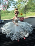 车载娃娃汽车内饰装饰品高档镶钻公主芭比婚纱摆件 女士生日礼物
