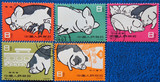 【德林邮票】特40/S40K 养猪邮票盖销贴纸上品 真品