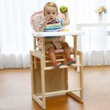 CHBABY儿童餐椅实木二合一多功能宝宝婴儿餐桌椅901 米色