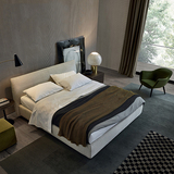 布艺床可拆洗 双人床现代简约北欧布床1.5米 软体床1.8米婚床特价