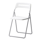 免费代购 宜家代购 尼斯  折叠椅, 银色/白色 餐椅休闲椅