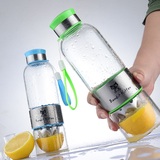玻璃柠檬杯创意水杯活力瓶不锈钢榨汁杯随手杯便携水果水杯批发