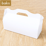 烘焙包装 长条瑞士卷蛋糕卷包装盒 牛皮纸手提盒子送底托长27.5cm