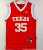 正品复古男NBA球衣 NCAA杜兰特大学版35号杜兰特篮球服 SW刺绣桔