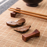 居家家 日式环保料理餐具木质筷架 创意楠木装饰筷子架筷托筷枕