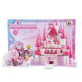 教公主城堡塑料拼装玩具粉女孩玩具智慧帆儿童积木3-6-8岁益智早