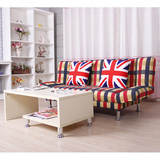 日式小户型布艺折叠沙发客厅卧室实木午休床单人双人三人简易沙发