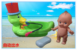 宝宝洗澡浴室戏水套装鸭子芭比喷水浴缸娃娃欢乐小喷泉浴盆 玩具