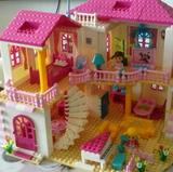 热卖乐高女孩粉色花园洋房别墅模型积木塑料益智玩具5689岁.