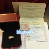 Cartier卡地亚 LOVE系列宽版3钻戒指B4087500玫瑰金 香港专柜代购