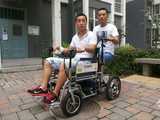 新款悍马轮椅老年代步车双人双控可折叠豪华电动轮椅厂家直销