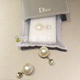 香港代购 Dior迪奧大小珍珠双珍珠前后佩带耳钉经典款白色