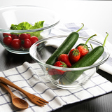 意大利进口钢化玻璃碗水果沙拉碗大小号烘焙和面盆打蛋碗微波炉碗