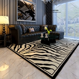 简约时尚创意斑马纹地毯 客厅 卧室 玄关 茶几 手工地毯满铺定