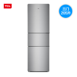 TCL BCD-205TF1 205升三门家用电冰箱一级能效冷藏软冷冻多门静音