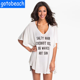 欧美新款海边度假印花沙滩衣比基尼罩衫泳衣女外套防晒空调衫包邮