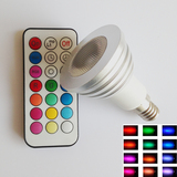 超亮4W E14螺口 RGB LED遥控/七彩/幻彩/装饰/节能射灯,自动变色