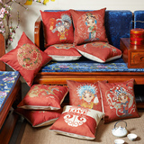 置家 中国风喜庆棉麻中式古典婚庆结婚礼物沙发靠枕垫年货抱枕套