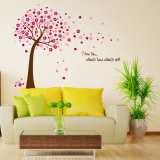 浪漫樱花树墙贴装饰卧室客厅温馨沙发墙壁贴纸背景墙防水墙纸贴画